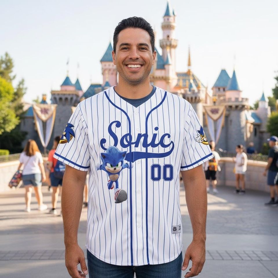 Personalized Sonic Baseball Jersey, Sonic Party Jersey, Sonic Birthday Gift