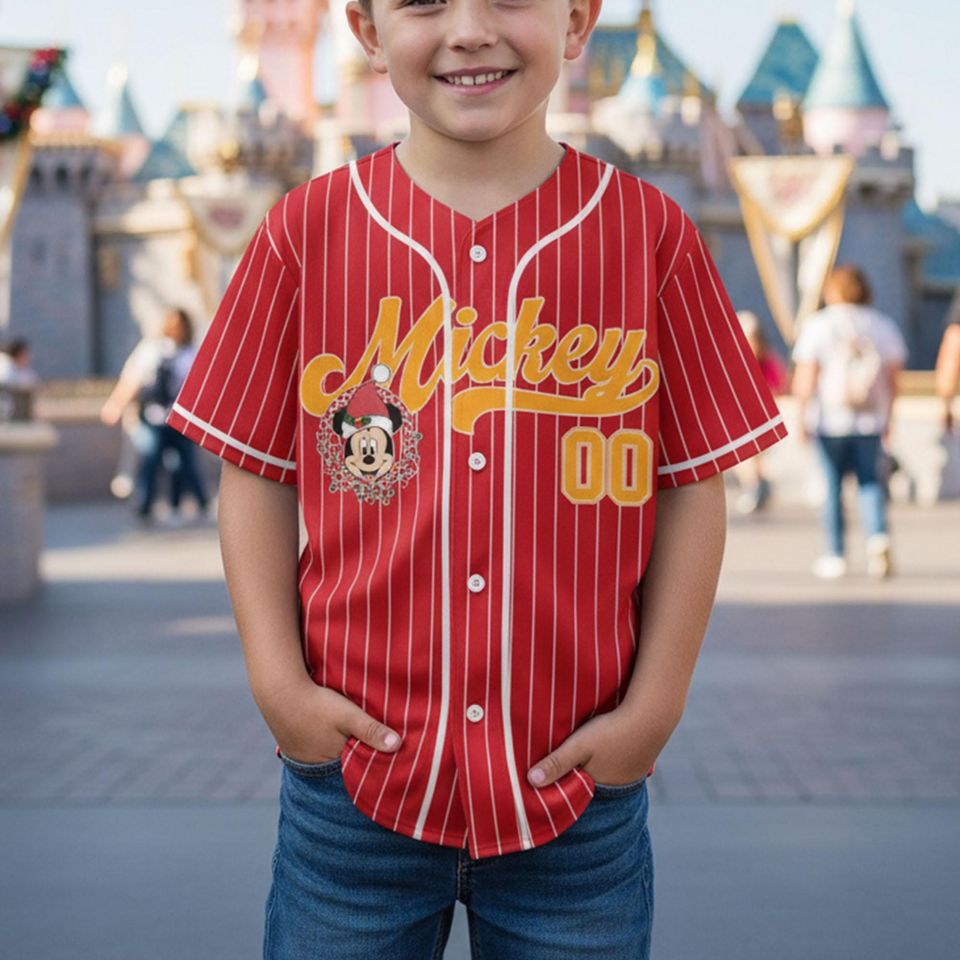 Personalized Mickey Simple Christmas Jersey, Mickey Christmas Jersey