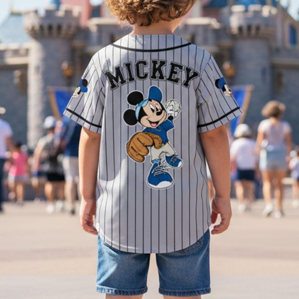 Custom Name Mickey Mouse Baseball Jersey, Kids, Youth, Adult Baseball Jersey
