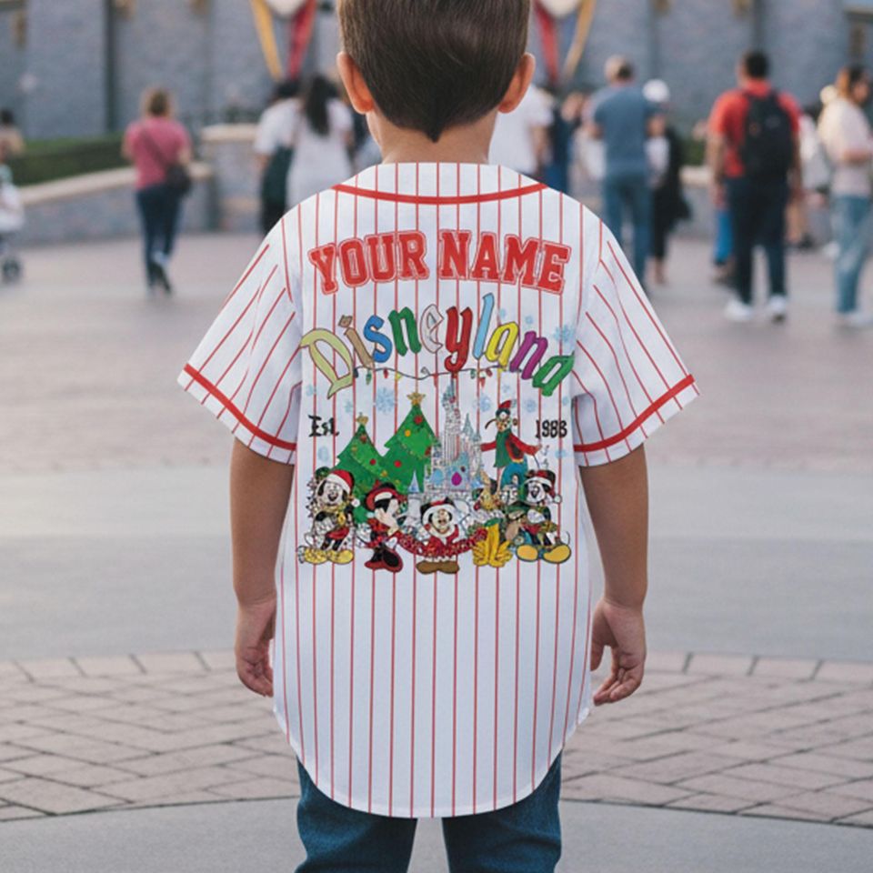 Personalized Mickey and Friends Christmas Jersey, Mickey Christmas Jersey