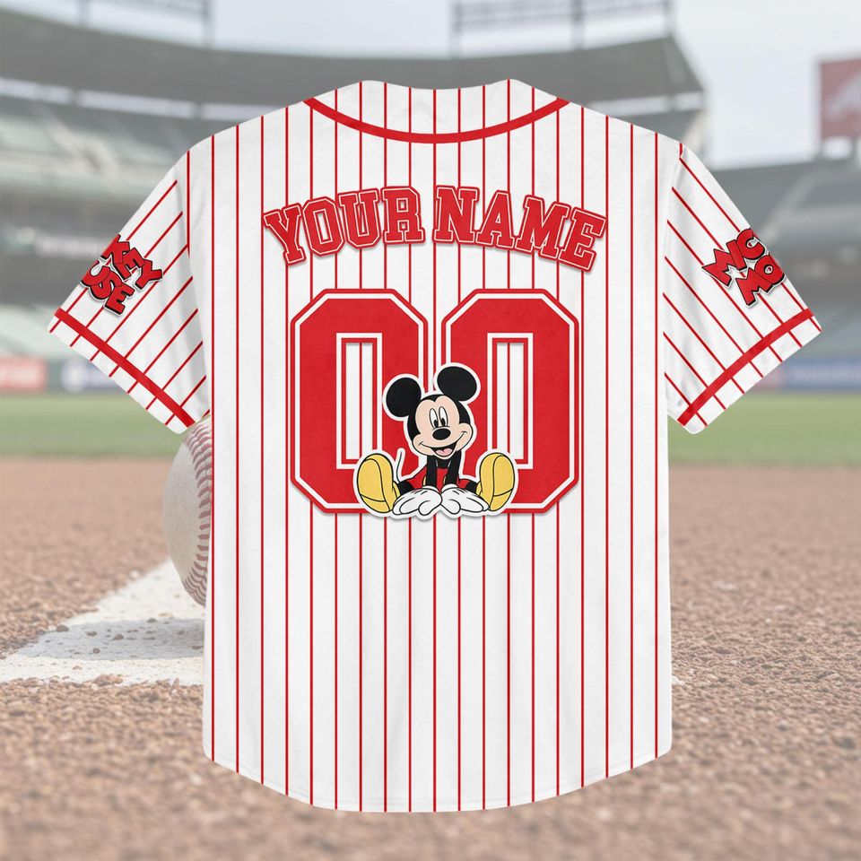 Personalized Mouse Baseball Jersey, Mouse Baseball Shirt, Magic Kingdom Jersey