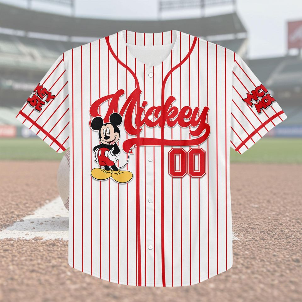 Personalized Mouse Baseball Jersey, Mouse Baseball Shirt, Magic Kingdom Jersey