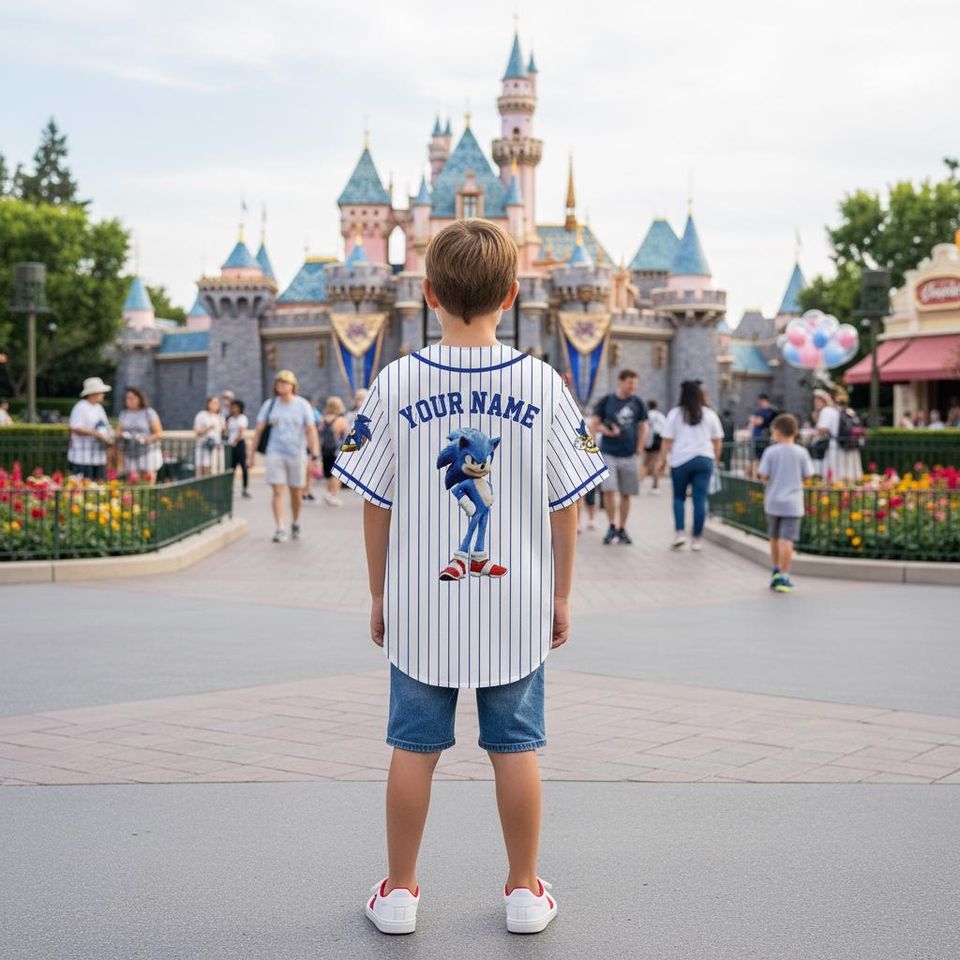 Personalized Sonic Baseball Jersey, Sonic Party Jersey, Sonic Birthday Gift