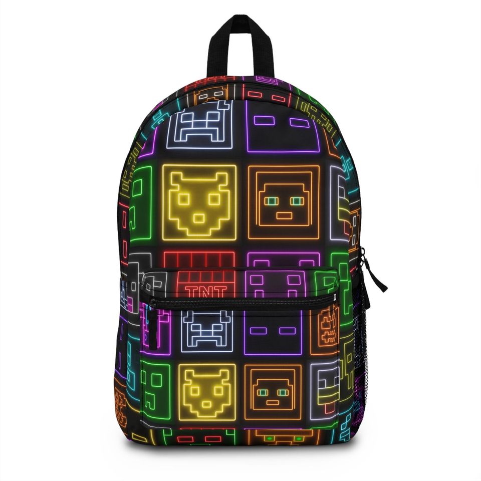 Kids Gamer Backpack, Neon Gaming School Bag
