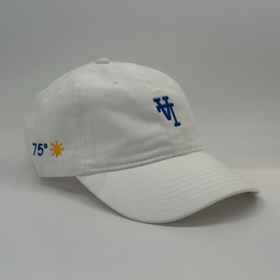 LA Forecast Dad Hat  White Strapback
