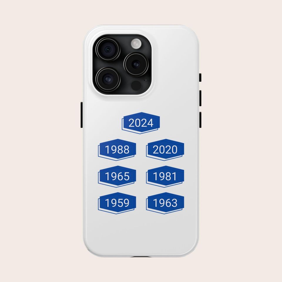 LA Dodgers World Series History iPhone Case