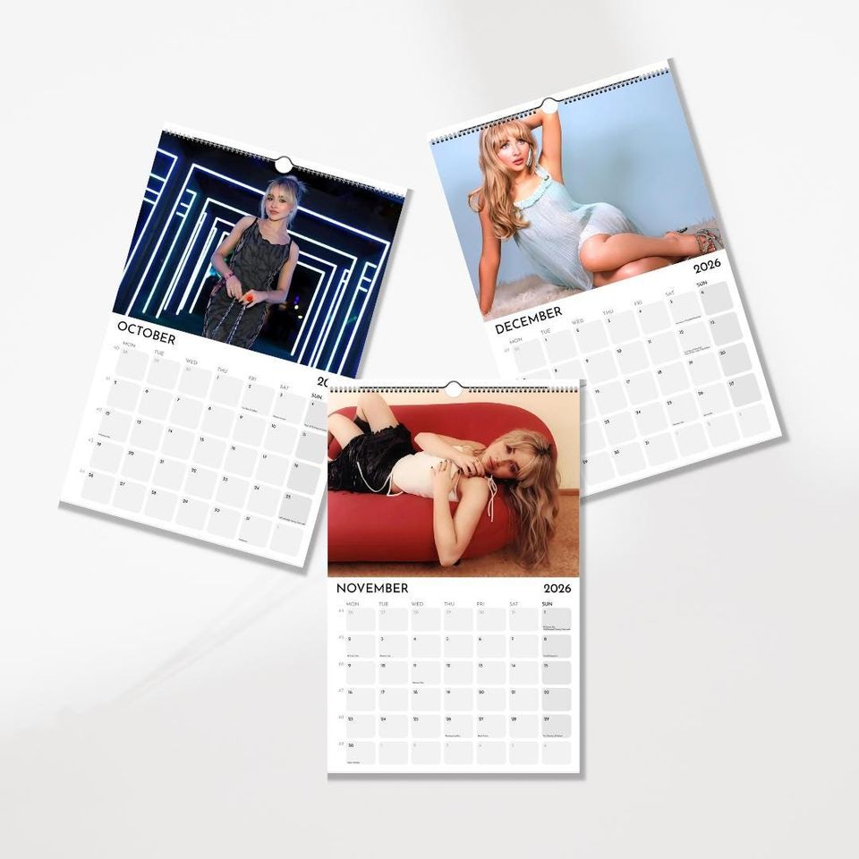 2026 Celebrity Wall Calendar: Minimalist Home Office Decor (11"x16.5")
