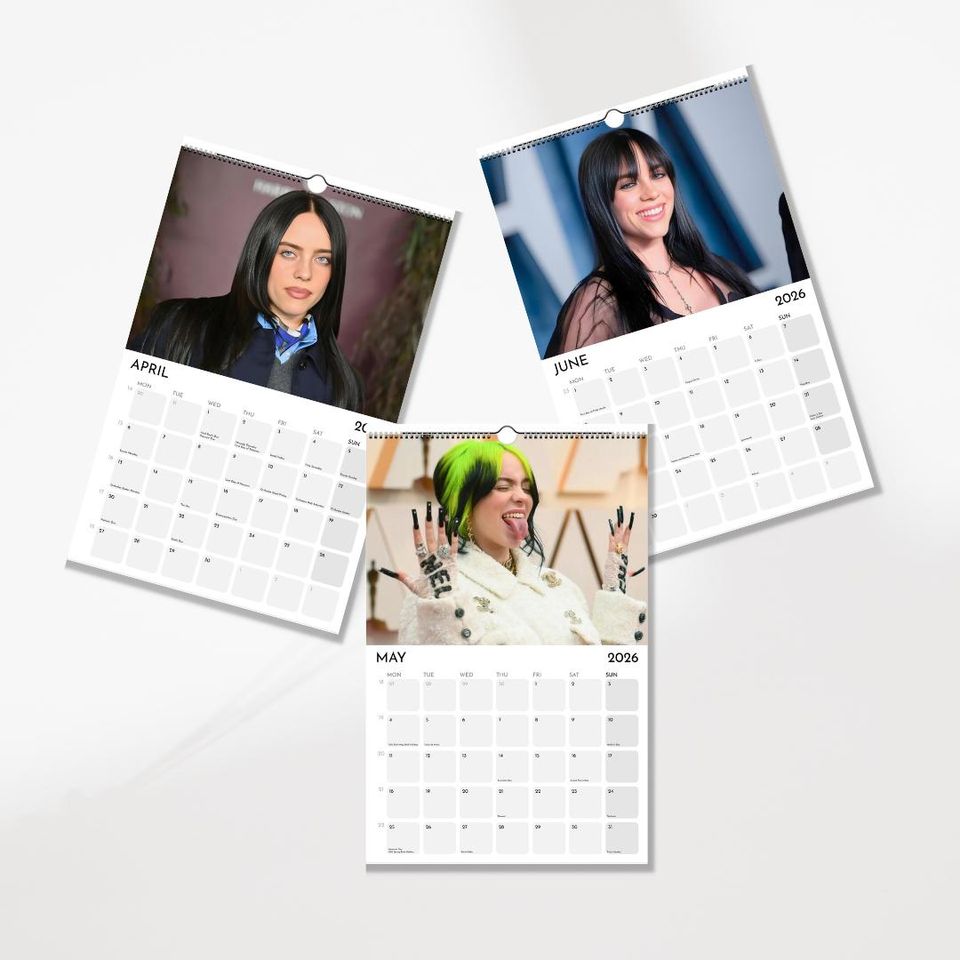 2026 Celebrity Wall Calendar: Minimalist Home Office Decor, Gift for Fans