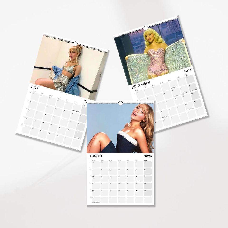 2026 Celebrity Wall Calendar: Minimalist Home Office Decor (11"x16.5")