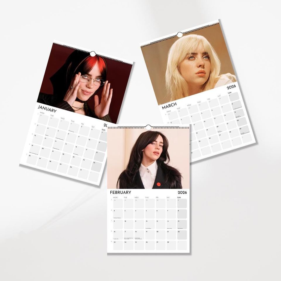 2026 Celebrity Wall Calendar: Minimalist Home Office Decor, Gift for Fans