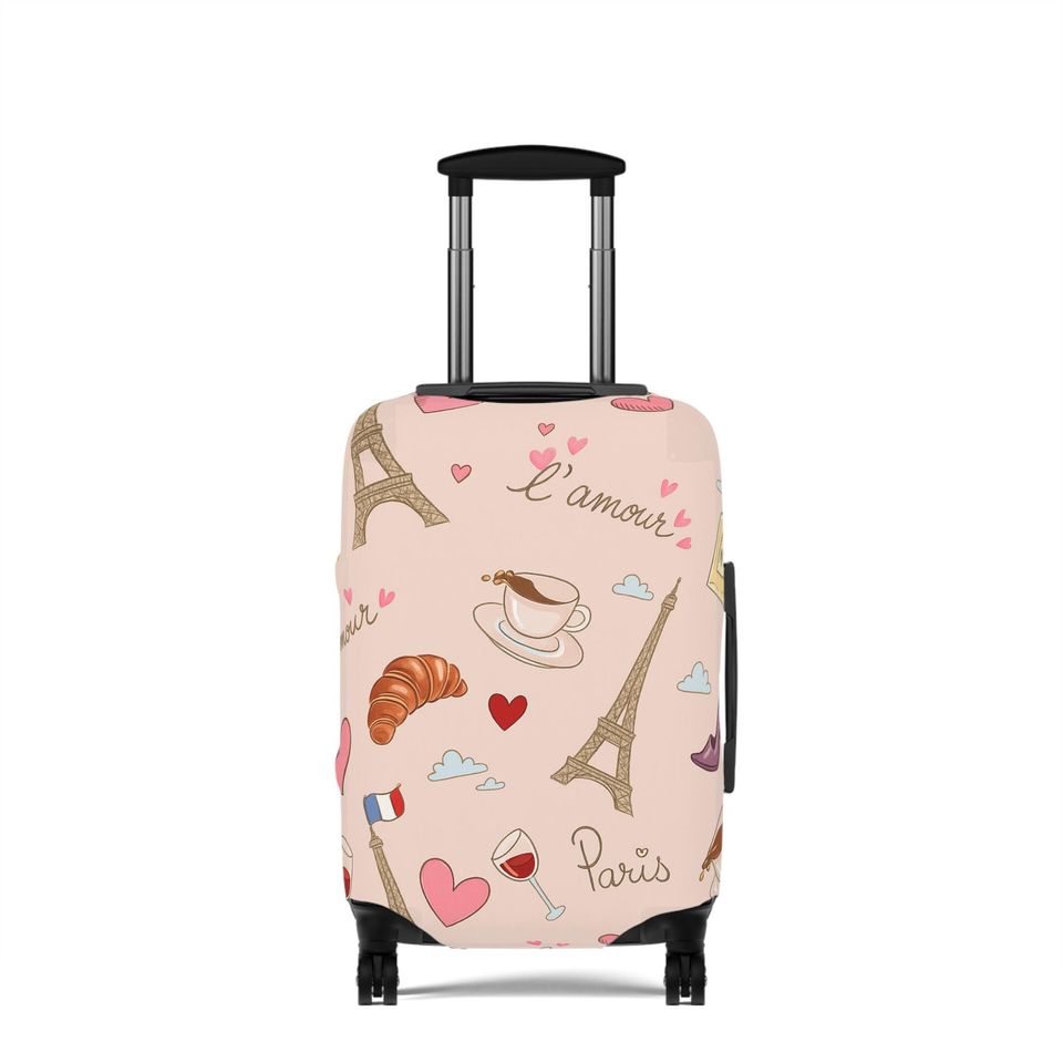 Paris Luggage Cover, Eiffel Tower, Stretch Suitcase Protector