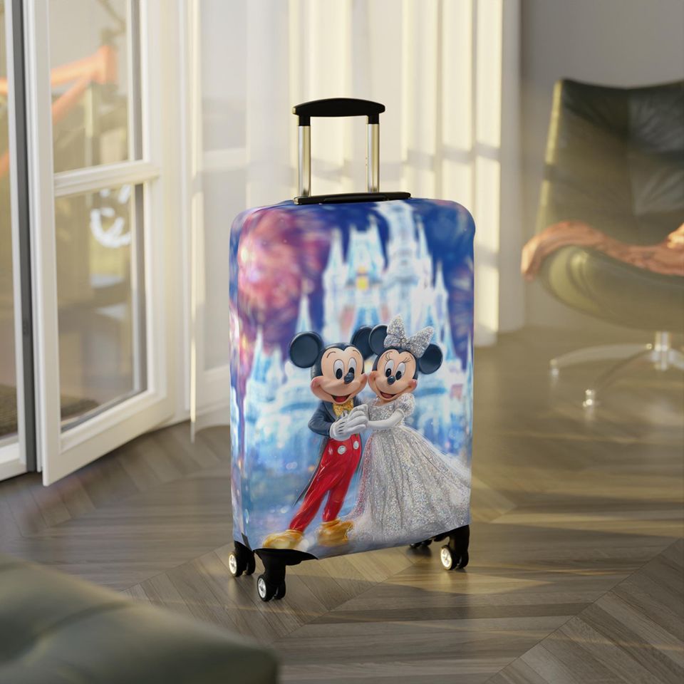 Mickey & Minnie Wedding Luggage Cover, Magical Travel Protector