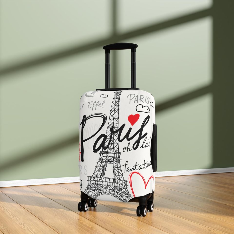 Paris Eiffel Tower Luggage Cover, Travel Suitcase Protector