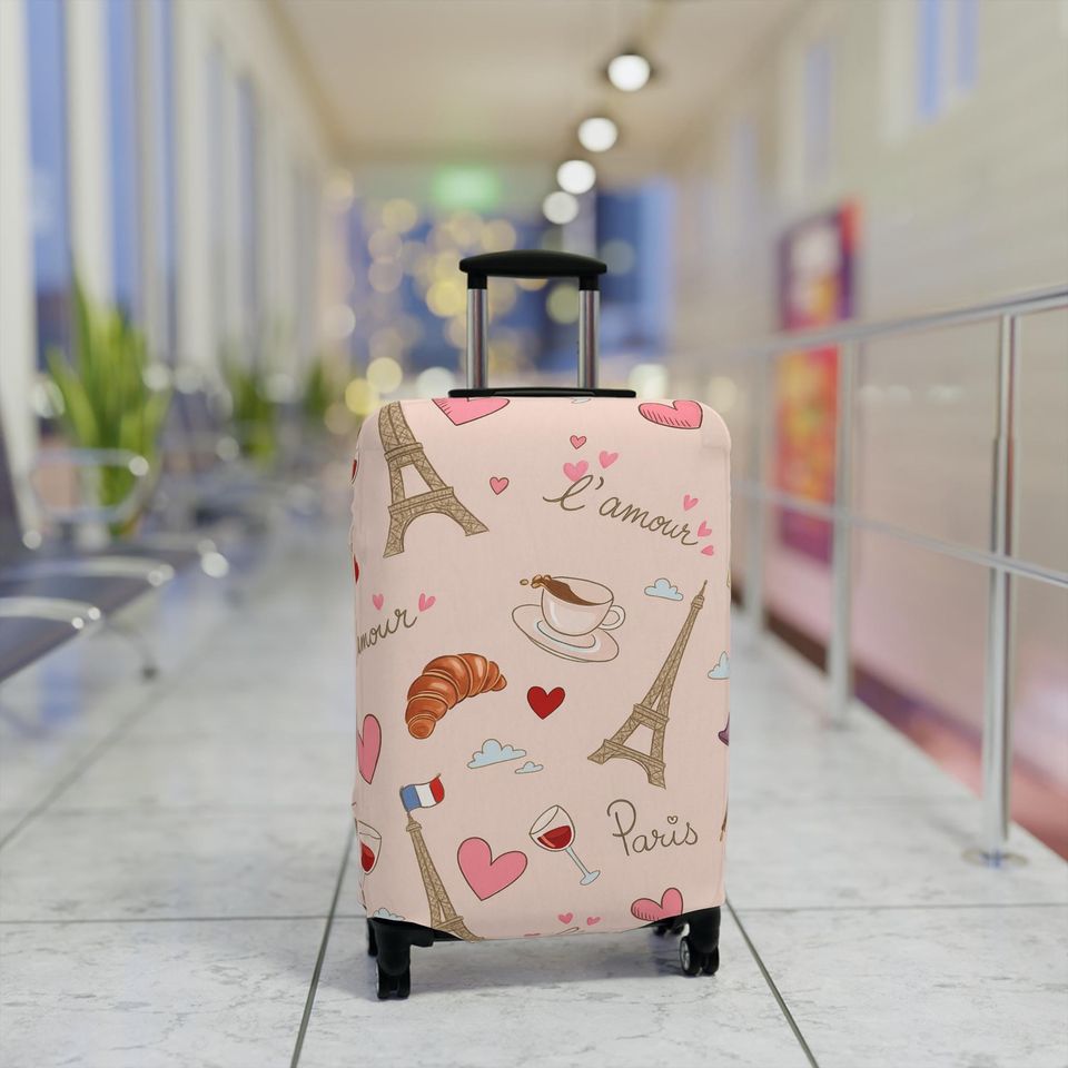 Paris Luggage Cover, Eiffel Tower, Stretch Suitcase Protector