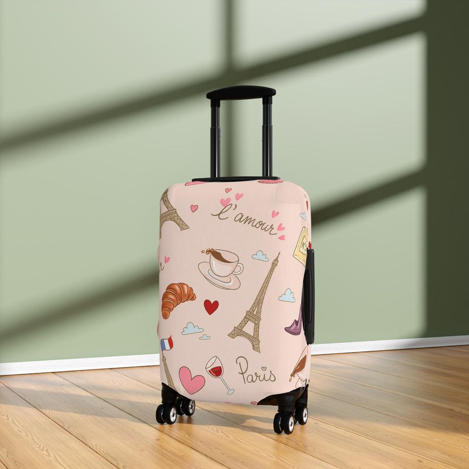 Paris Luggage Cover, Eiffel Tower, Stretch Suitcase Protector