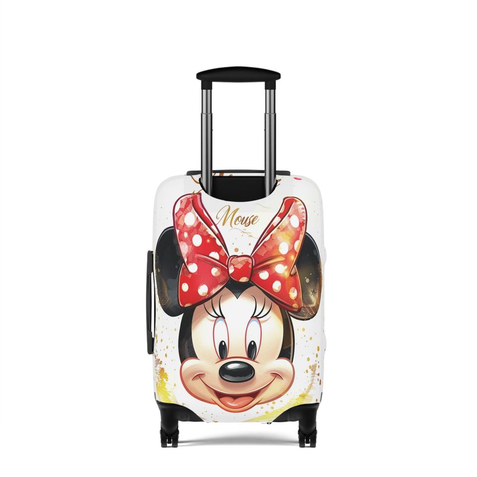 Minnie Mouse Luggage Cover, Polka Dot Bow, Suitcase Protector