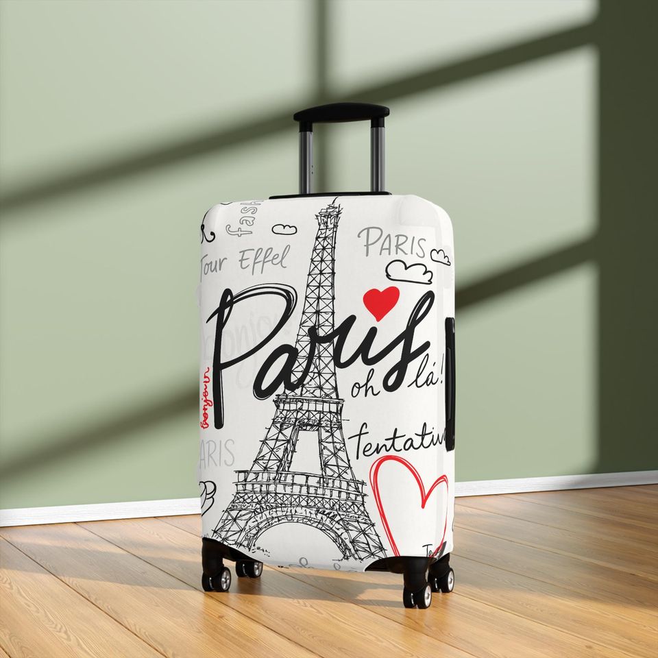 Paris Eiffel Tower Luggage Cover, Travel Suitcase Protector