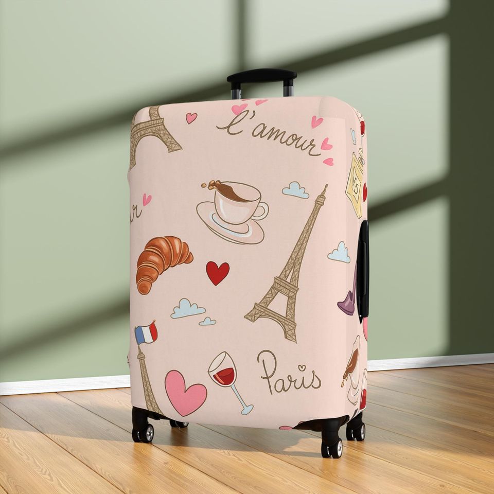 Paris Luggage Cover, Eiffel Tower, Stretch Suitcase Protector