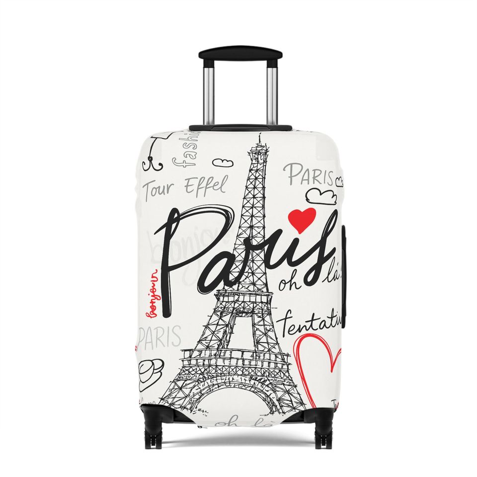 Paris Eiffel Tower Luggage Cover, Travel Suitcase Protector