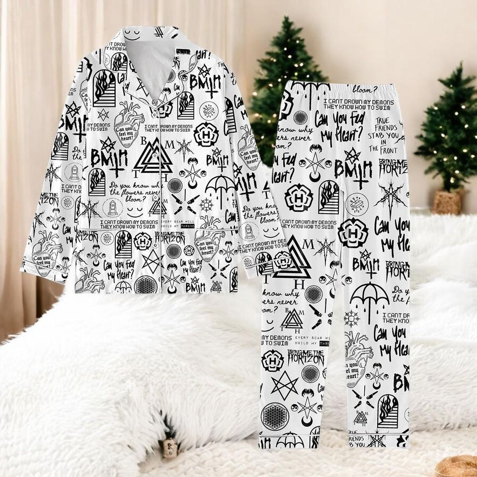 Rock Band Inspired Tre Friend Polyester Pajamas Set