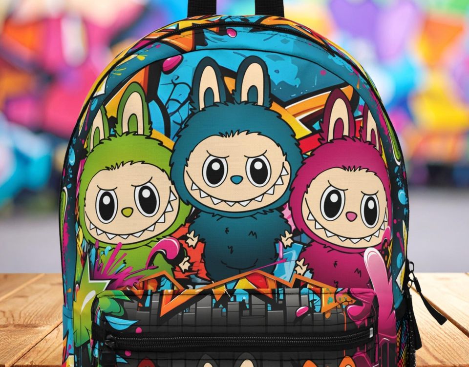 Labubu Backpack for Boys and Girls, Back to School Bag, Crew Themed Backpack