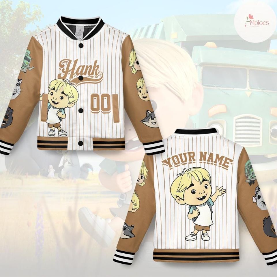 Personalized Trash Truck Baseball Jacket, Hank Trash Truck Jacket