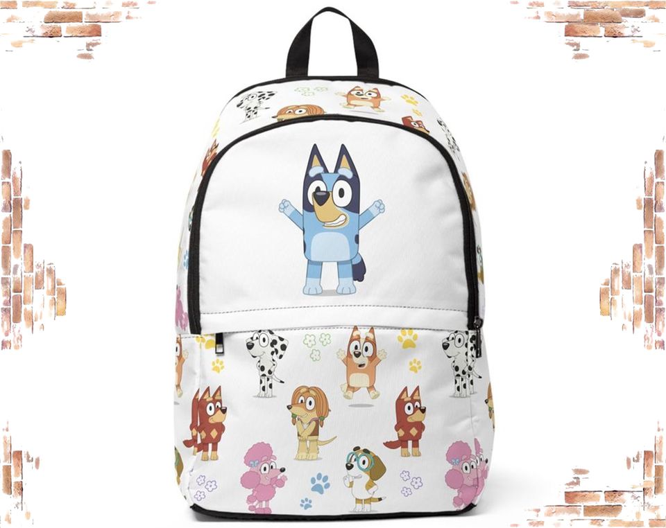 Cute BlueyDad Dad Kids Backpack