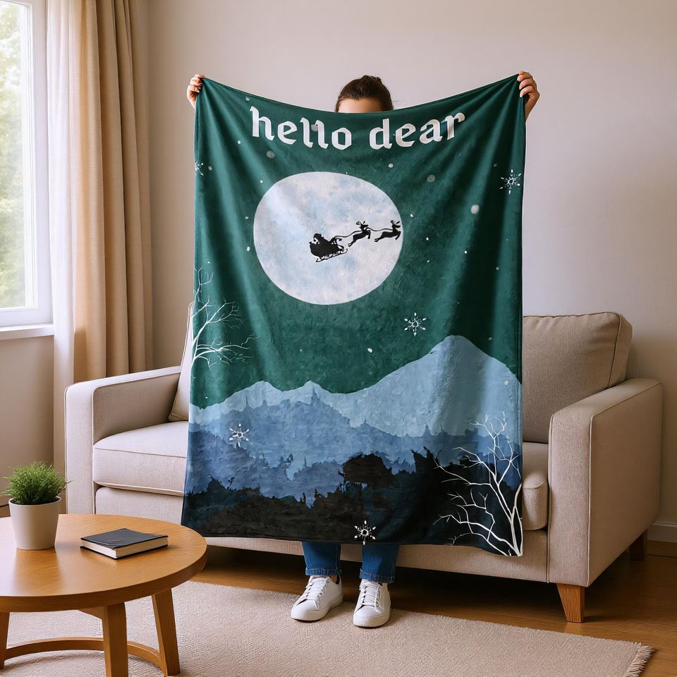 Christmas Present Blanket, Warm Holiday Throw for Kids or Adults