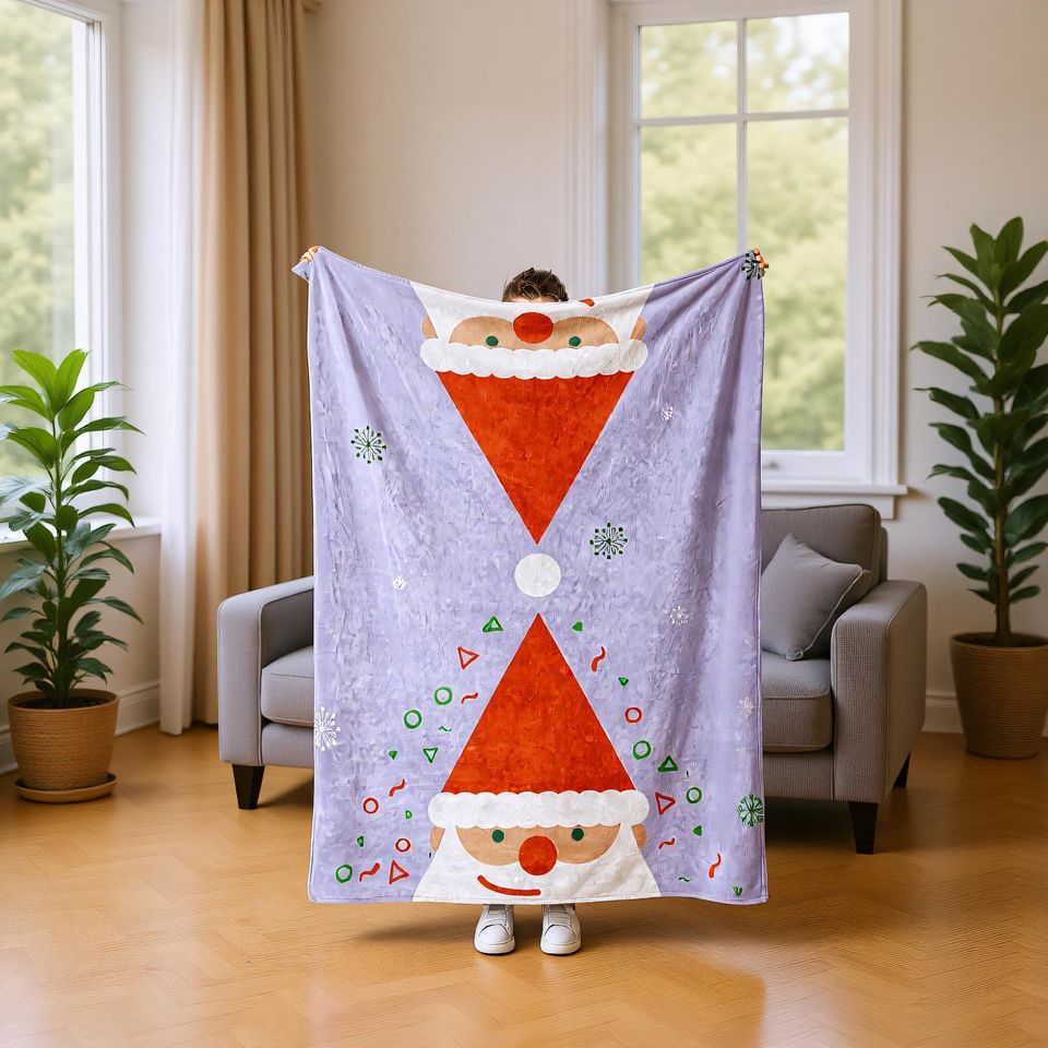 Festive Christmas Blanket, Warm Winter Throw for Holiday Decor