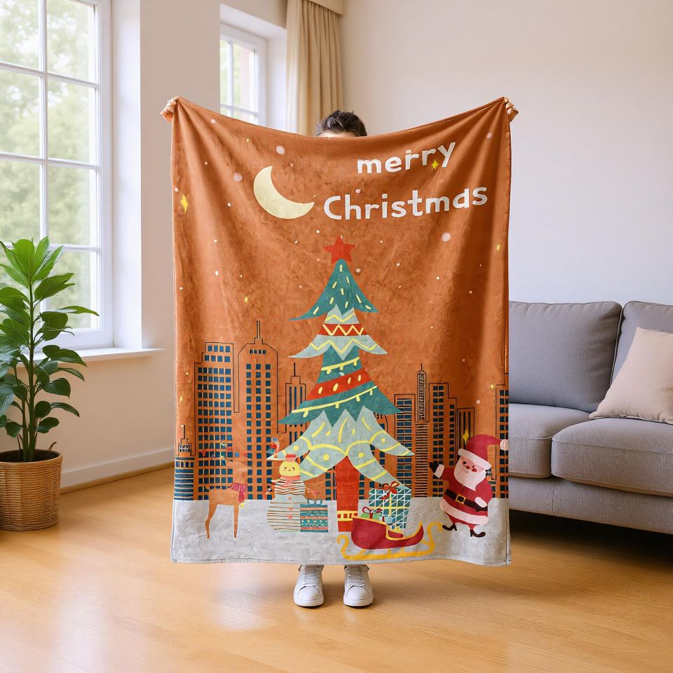 Christmas Gift Blanket, Cozy Holiday Throw for Family and Friends