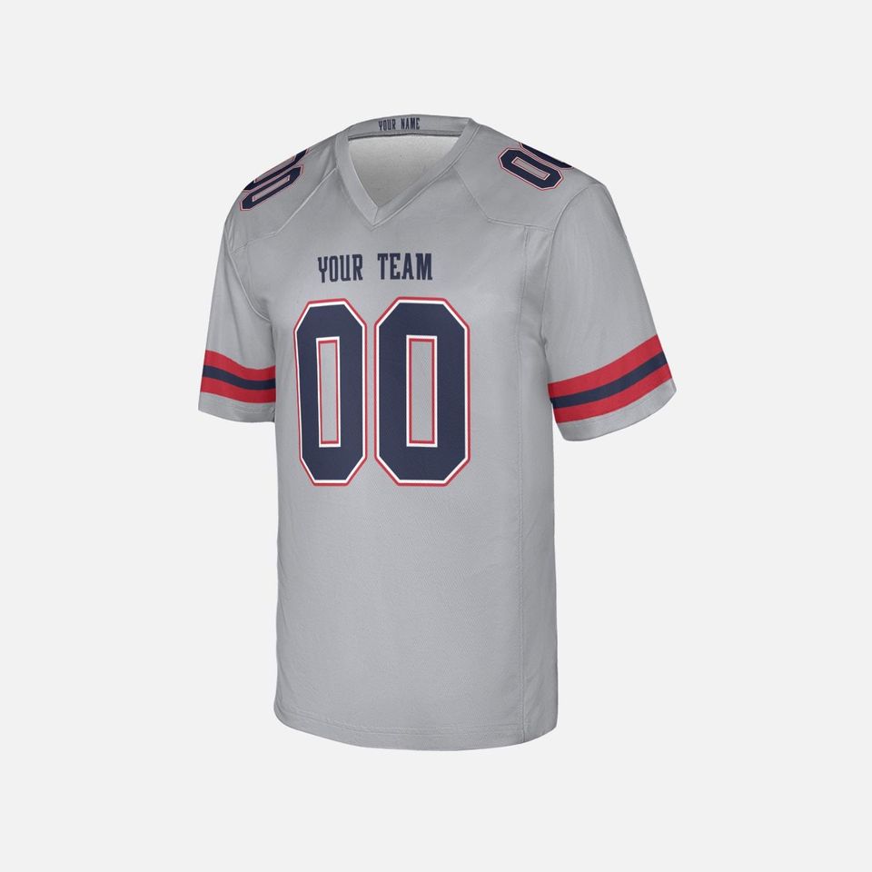 Personalized Gray Patriots Jersey: Inverted Legend Player, Add Name & Number