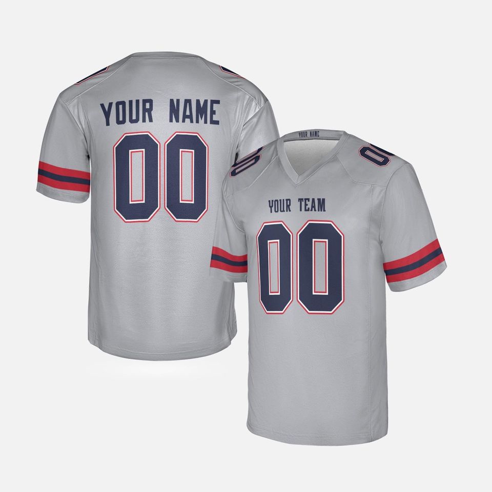 Personalized Gray Patriots Jersey: Inverted Legend Player, Add Name & Number