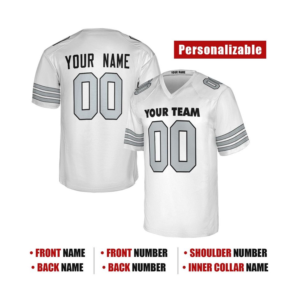 Personalized White Raiders Jersey Alternate Limited: Add Name & Number