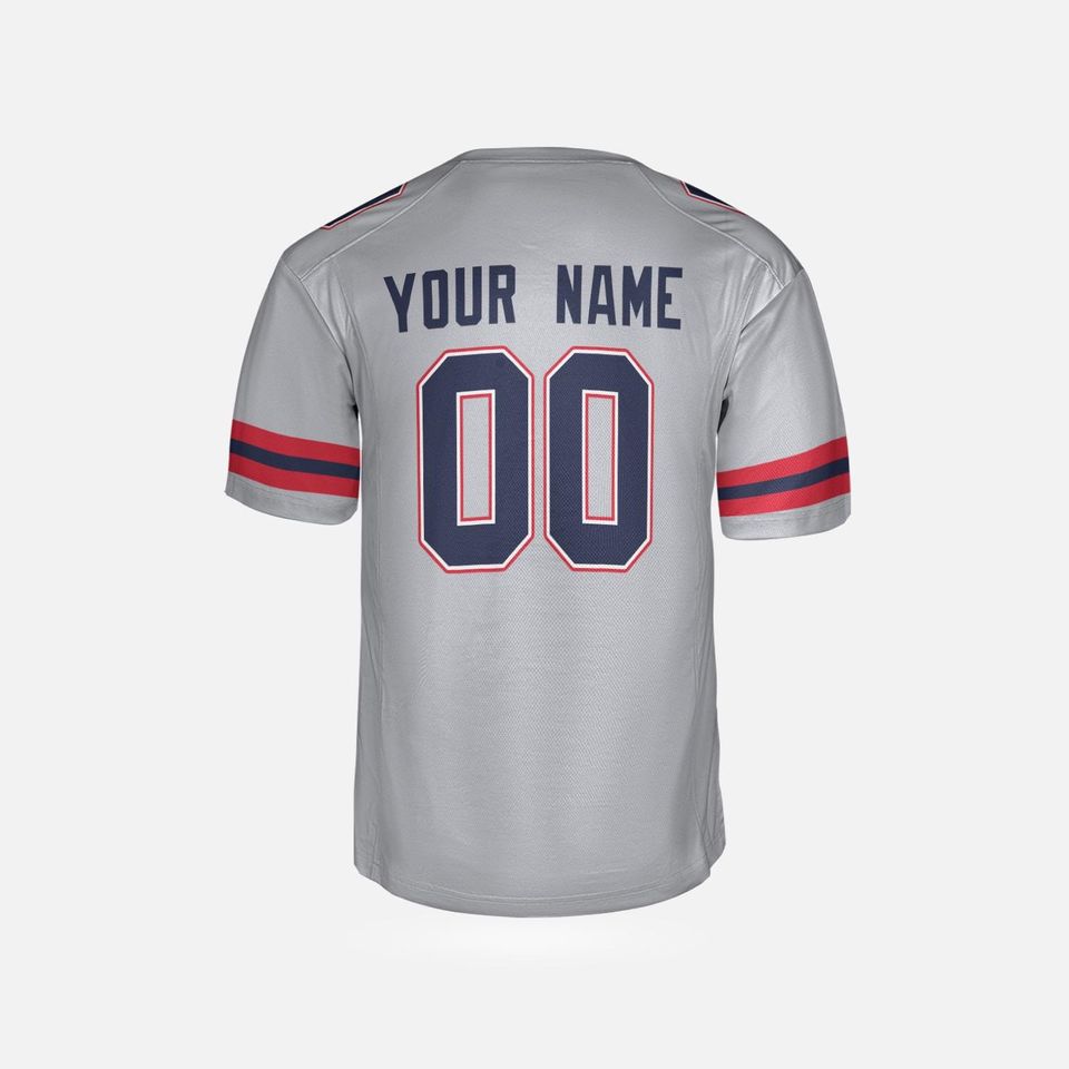Personalized Gray Patriots Jersey: Inverted Legend Player, Add Name & Number