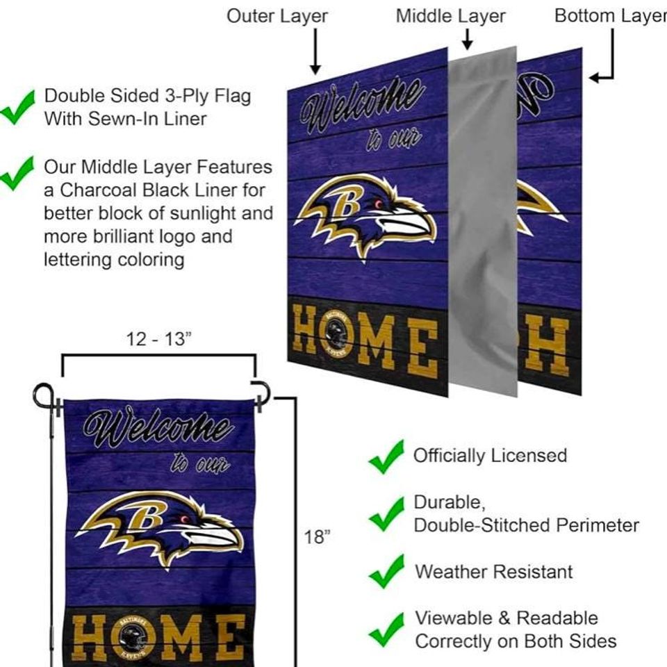 Baltimore Ravens Football Garden Flag