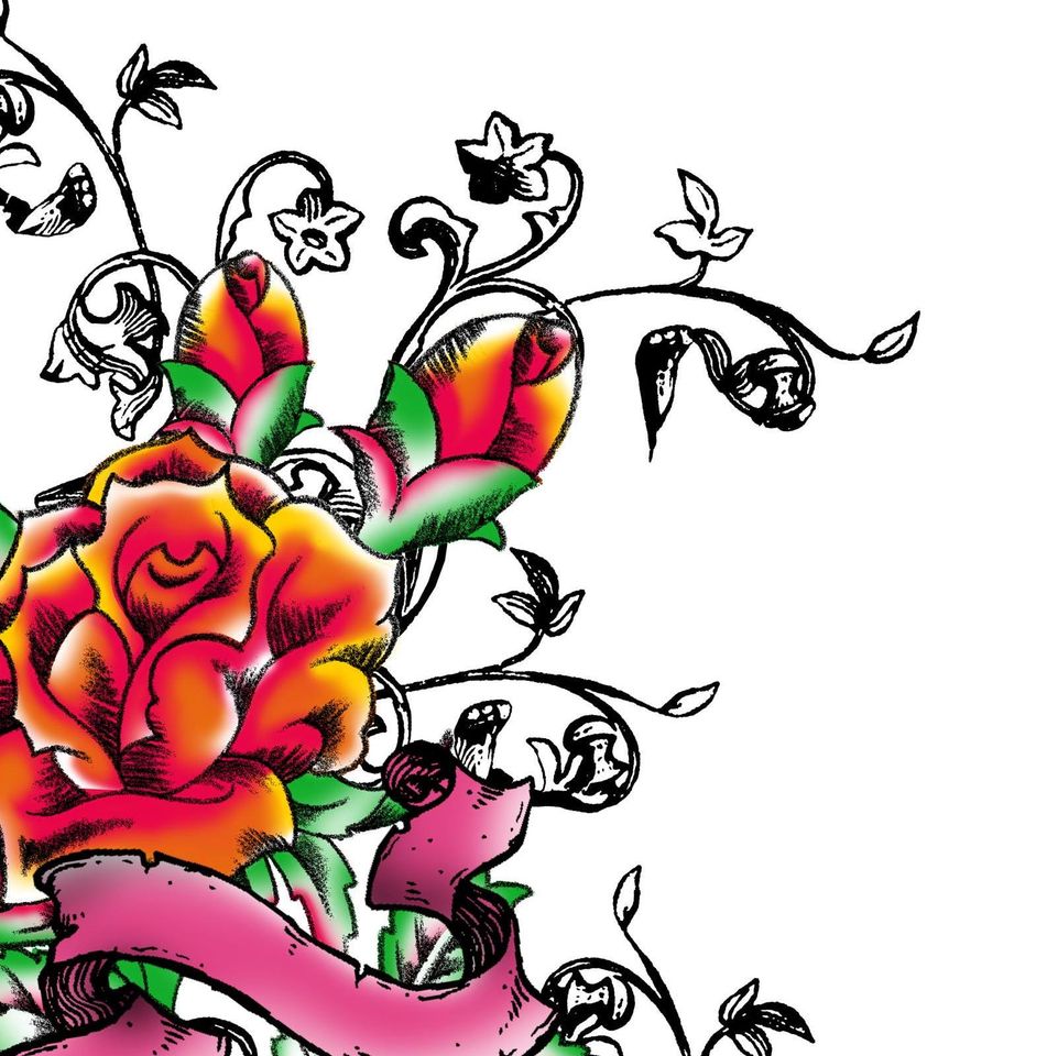 Ladies Rose and Ribbon - Ladies Flip Flops