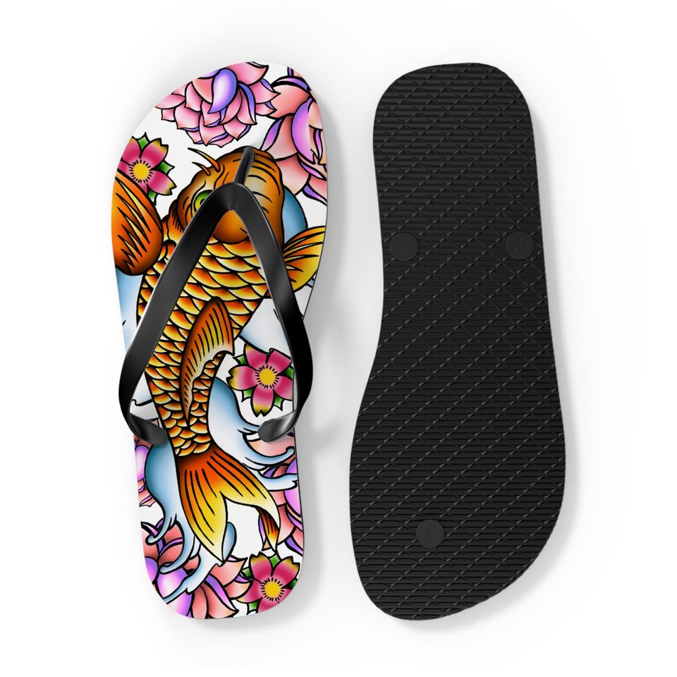Ladies Koi Lotus - Flip Flops