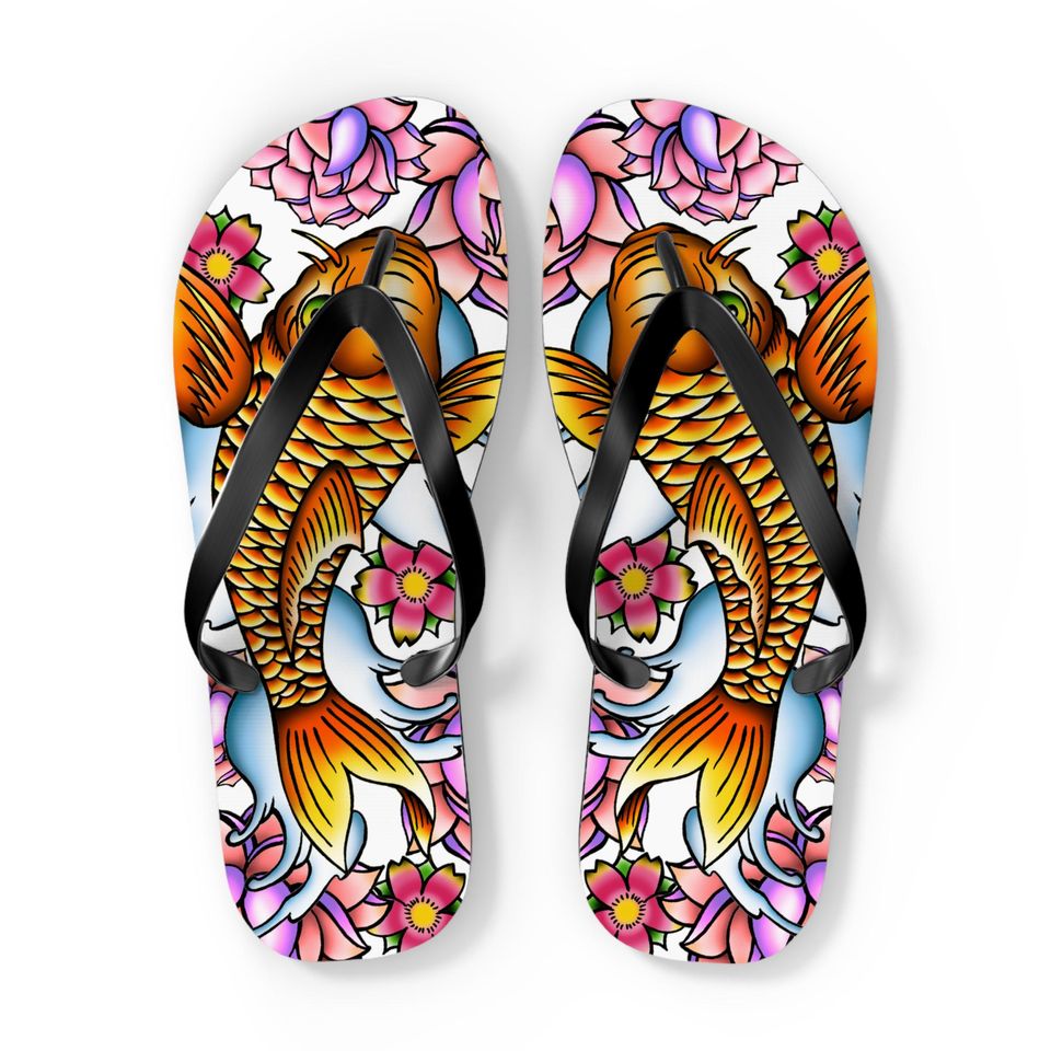 Ladies Koi Lotus - Flip Flops