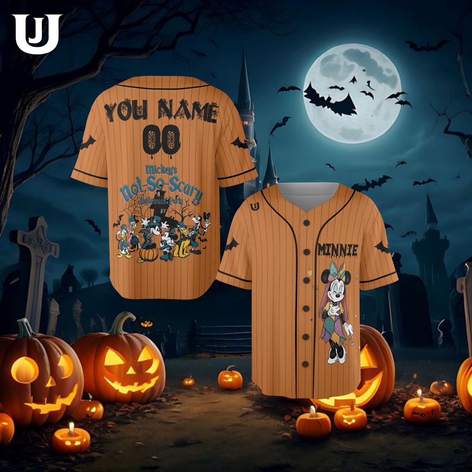 Collection Baseball Jersey, Personalized DisneyBaseball Team Jersey, Mickey Gift For Halloween Family