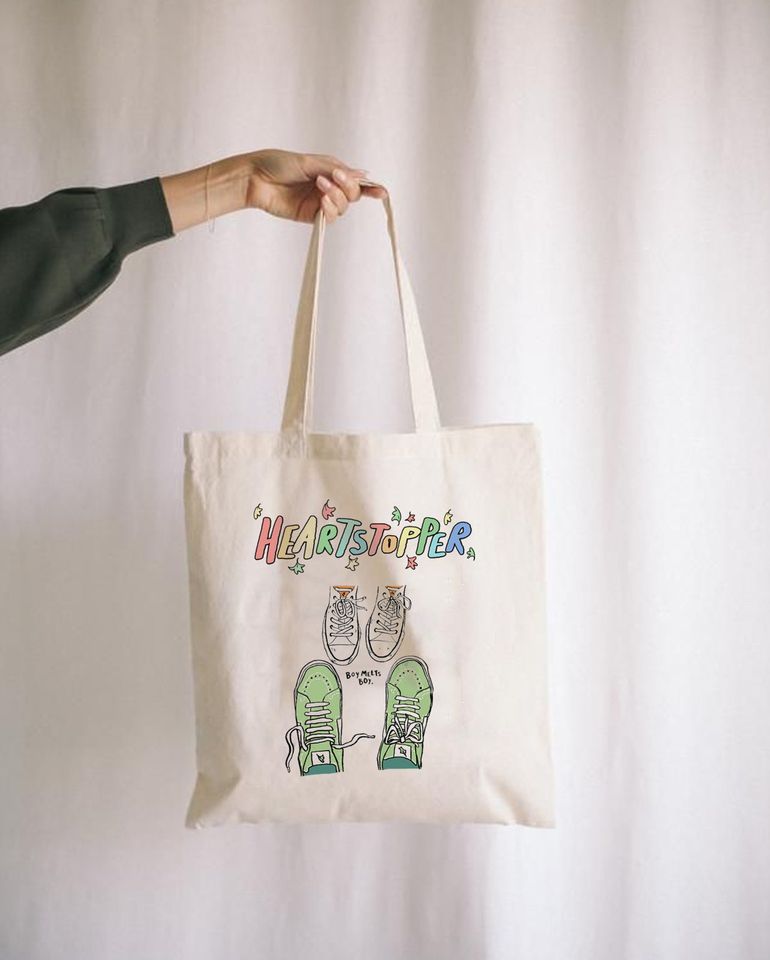Heartstopper Boy Meets Boy Canvas Tote Bag