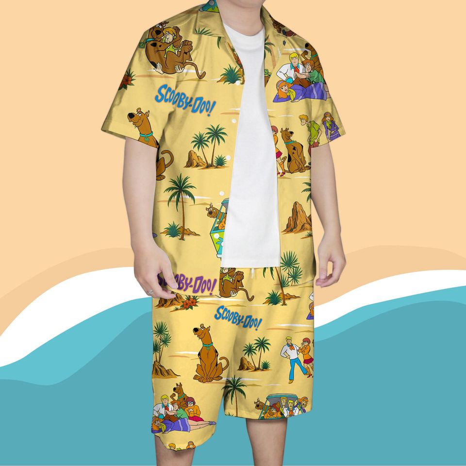 Scooby, Shaggy, and the Mystery Hawaiian Shirt Vintage Tropical Summer Outfit