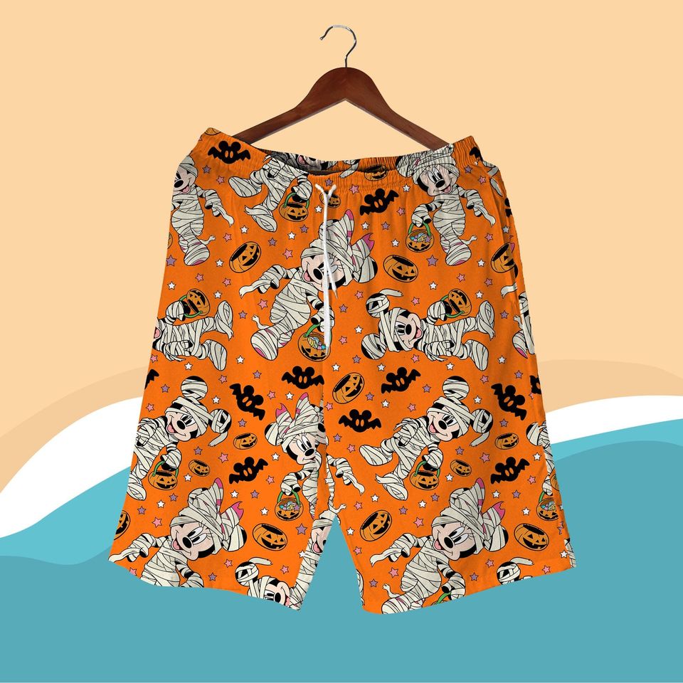 Halloween Mickey Hawaiian Shirt and Shorts Set