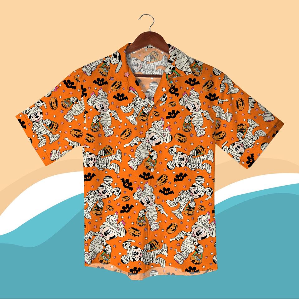 Halloween Mickey Hawaiian Shirt and Shorts Set