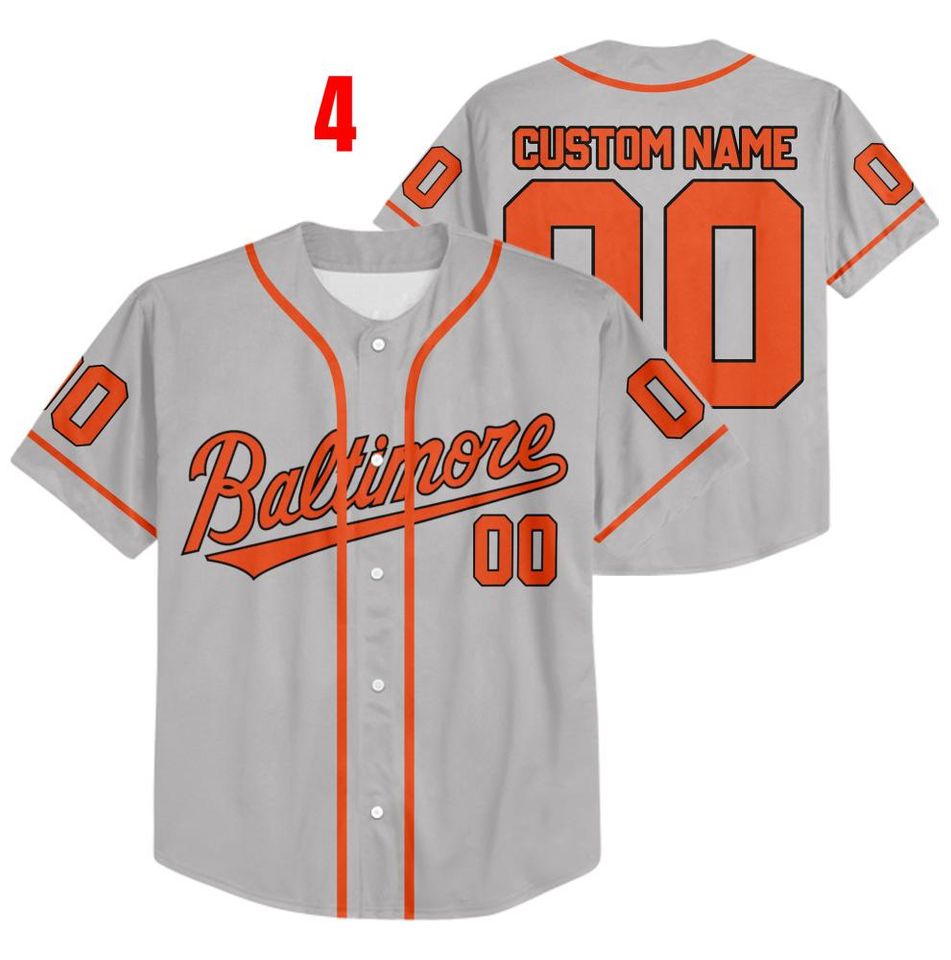 Custom Baltimore Baseball Team Jersey, Custom Name & Number Baltimore Baseball Jersey Uniform, Jersey For Fan, Baseball Lovers 8425MD38