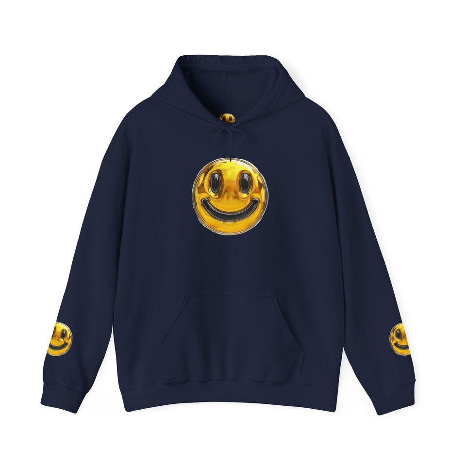 Gold Smiley Face 3D Hoodie