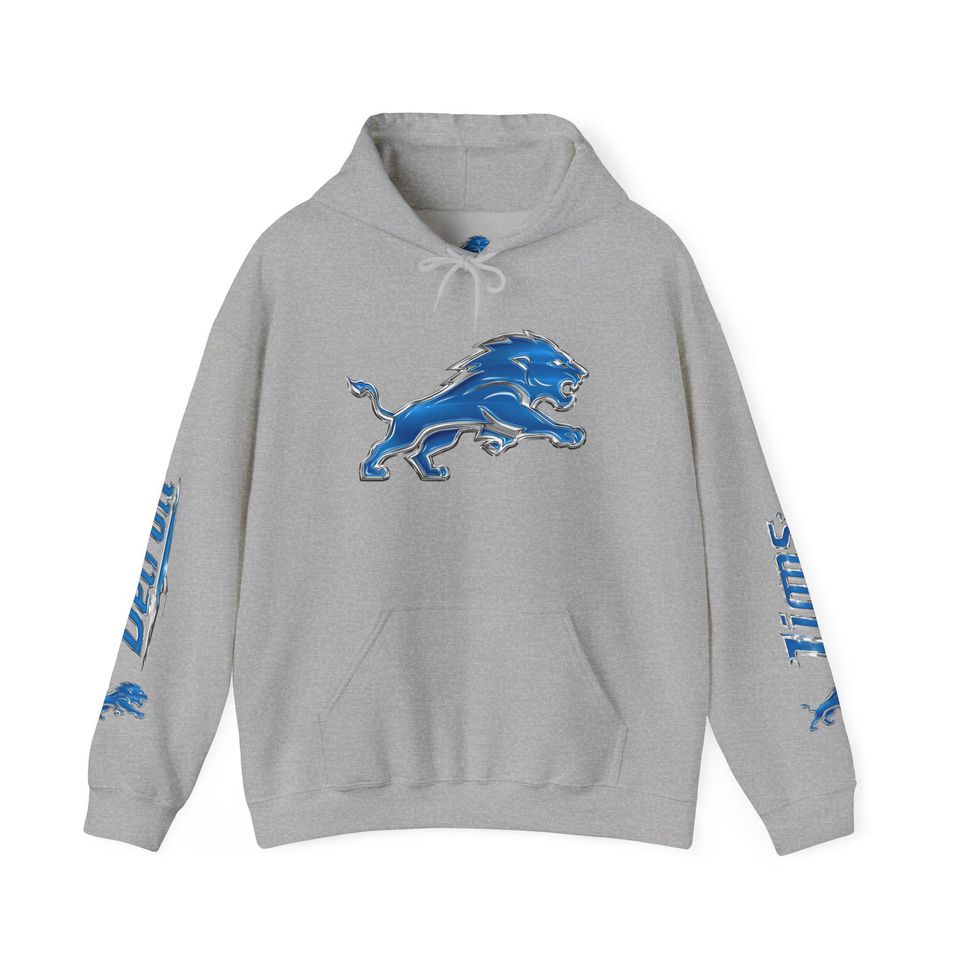 Detroit Lions Hoodie, Chrome Edition Pullover