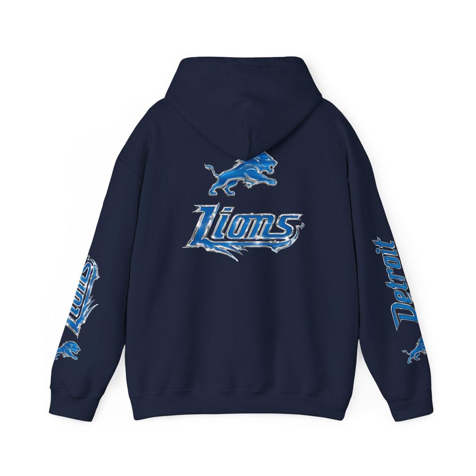 Detroit Lions Hoodie, Chrome Edition Pullover