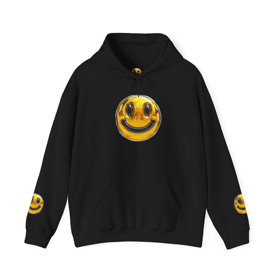 Gold Smiley Face 3D Hoodie