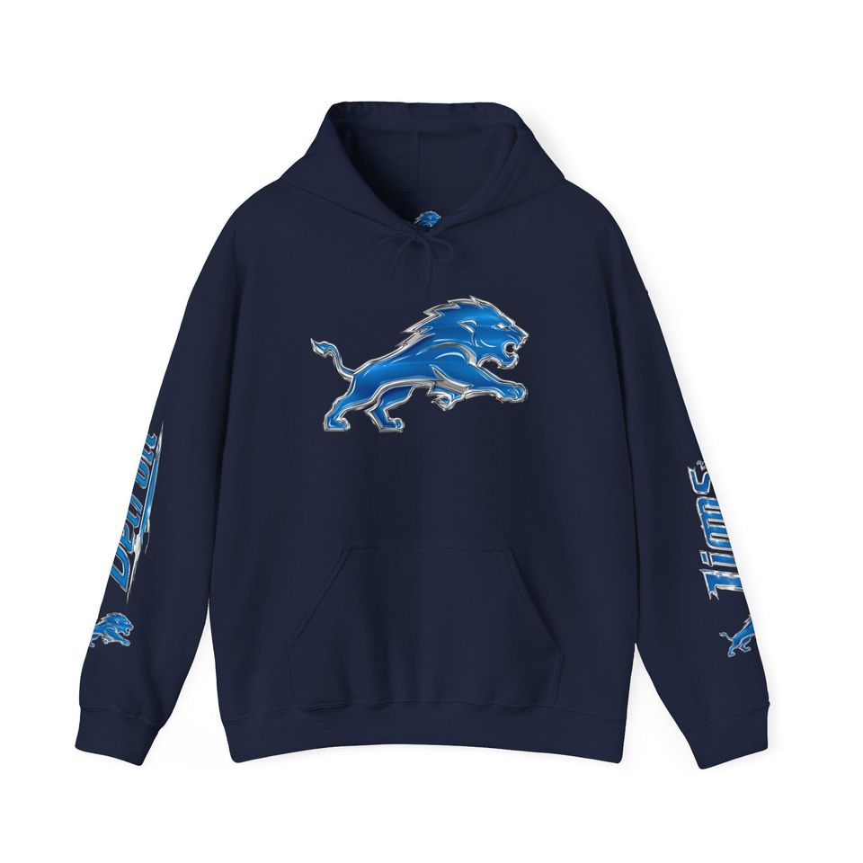 Detroit Lions Hoodie, Chrome Edition Pullover