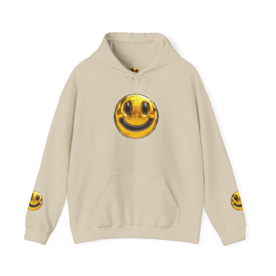 Gold Smiley Face 3D Hoodie
